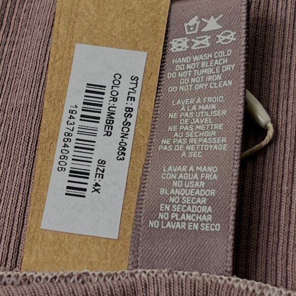 SKIMS Cotton Rib Bodysuit Umber Womens 4X - Picture 10 of 11